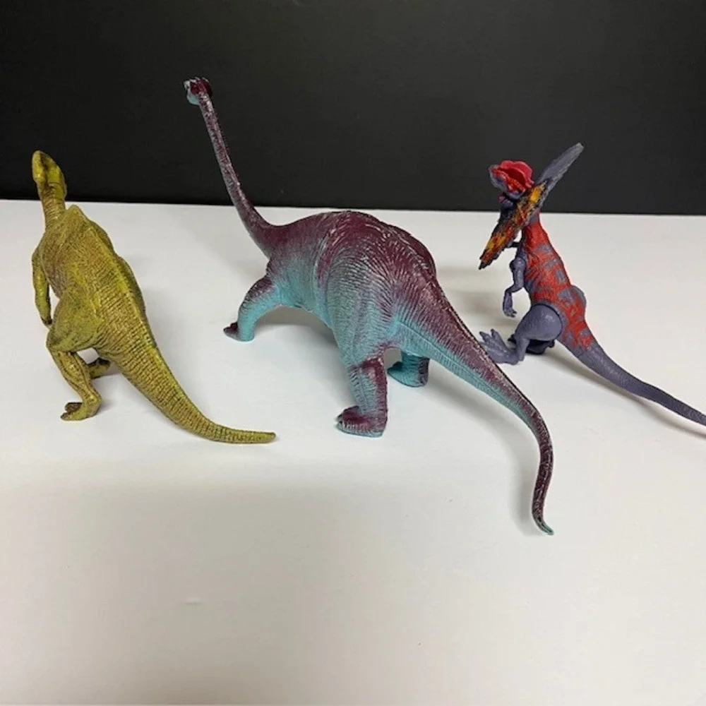 Dinosaur Figures‎ Toy Lot Dilophosaurus Brachiosaurus Parasaurolophus Kids
